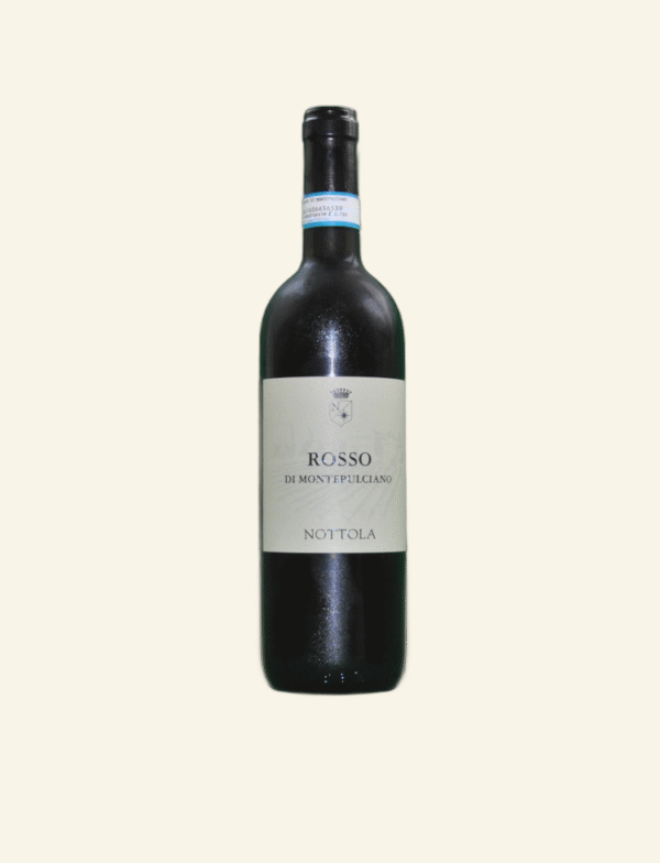 • Rosso di Montepulciano DOC fra Cantina Nottola – toscansk rødvin på Sangiovese • Flaske af Rosso di Montepulciano fra familieejede Nottola i Toscana